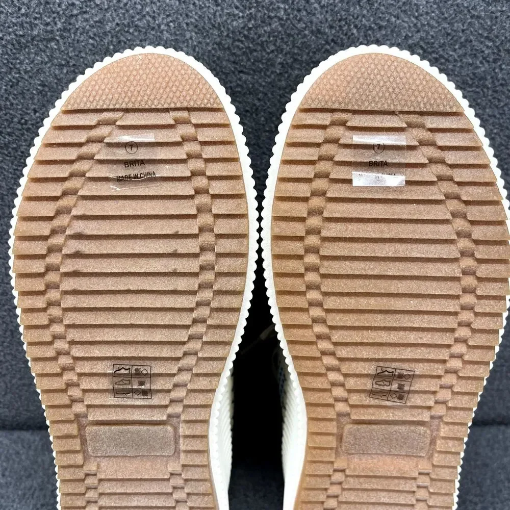 Nicole Miller Shoes Womens‎ 7 Beige Brita Mixed Woven sneaker